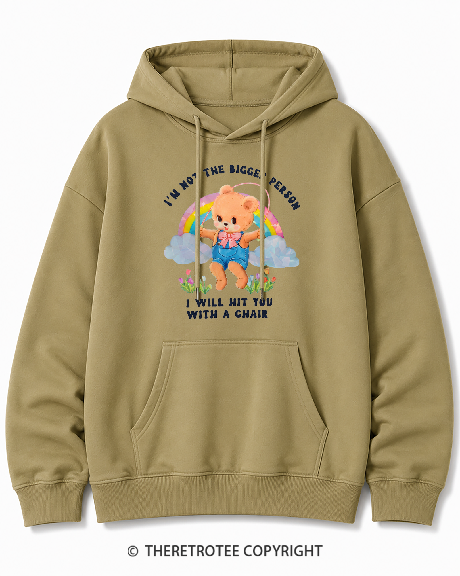 TheRetroTee Not The Bigger Person 1970s Cotton Hoodie