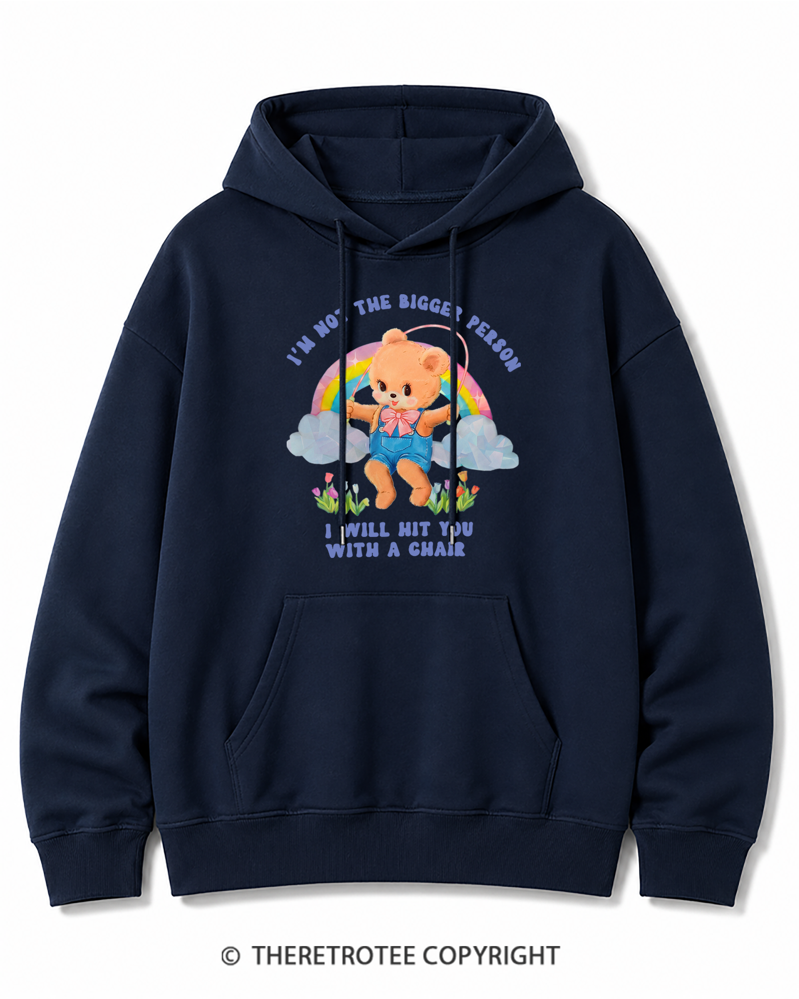 TheRetroTee Not The Bigger Person 1970s Cotton Hoodie