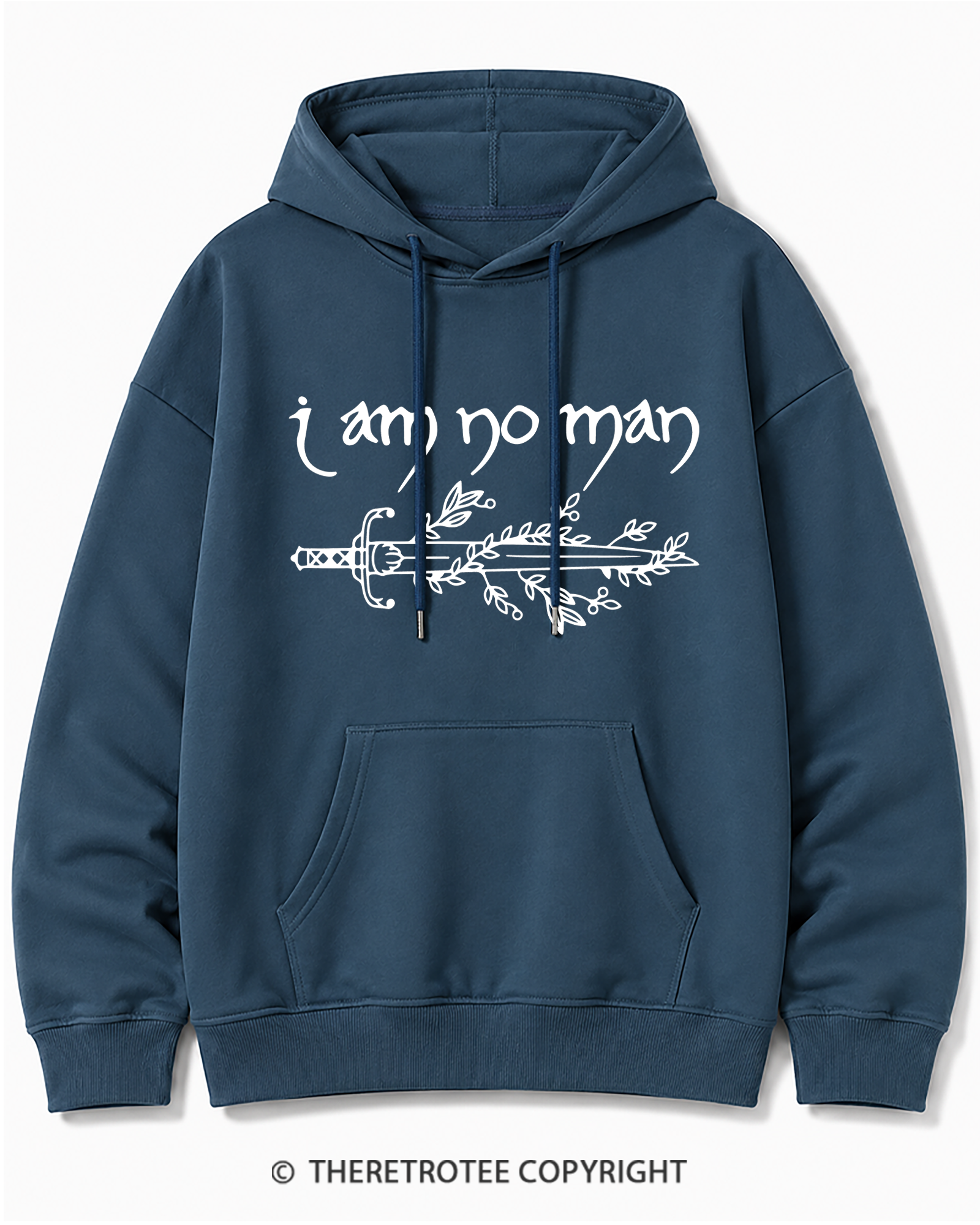 TheRetroTee I Am No Man Cotton Hoodie