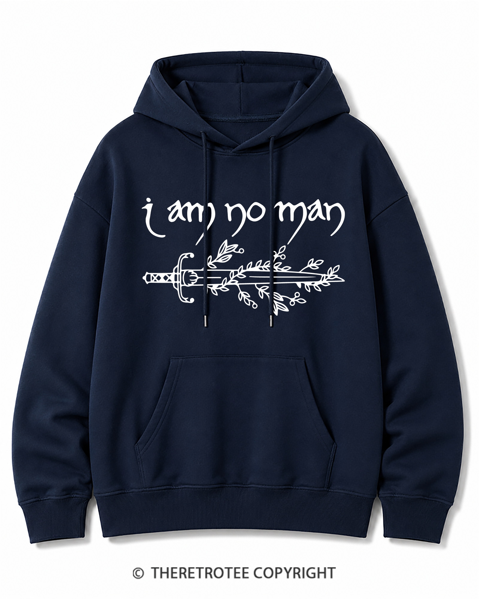 TheRetroTee I Am No Man Cotton Hoodie