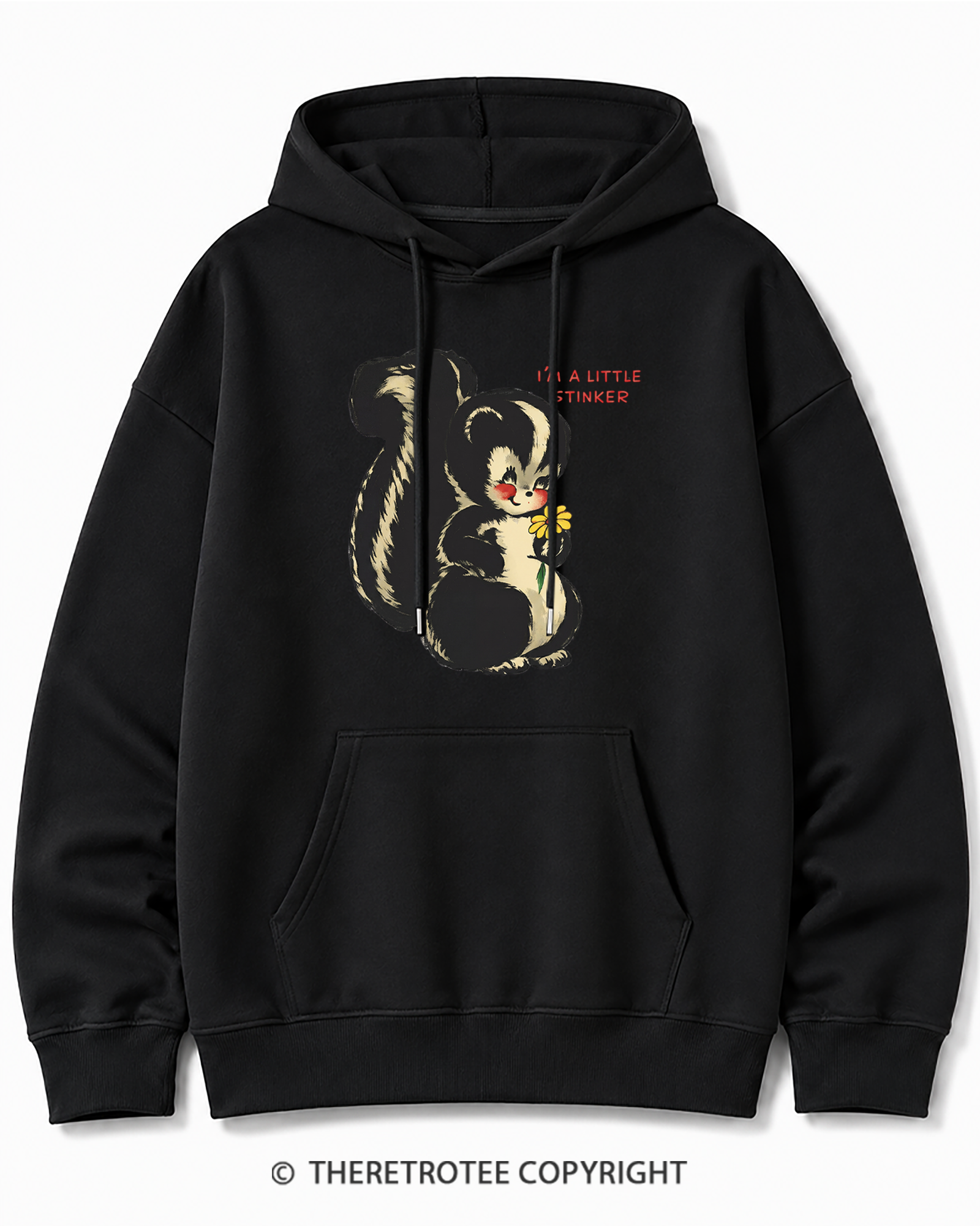 TheRetroTee Im a Little Stinker 1950s Cotton Hoodie