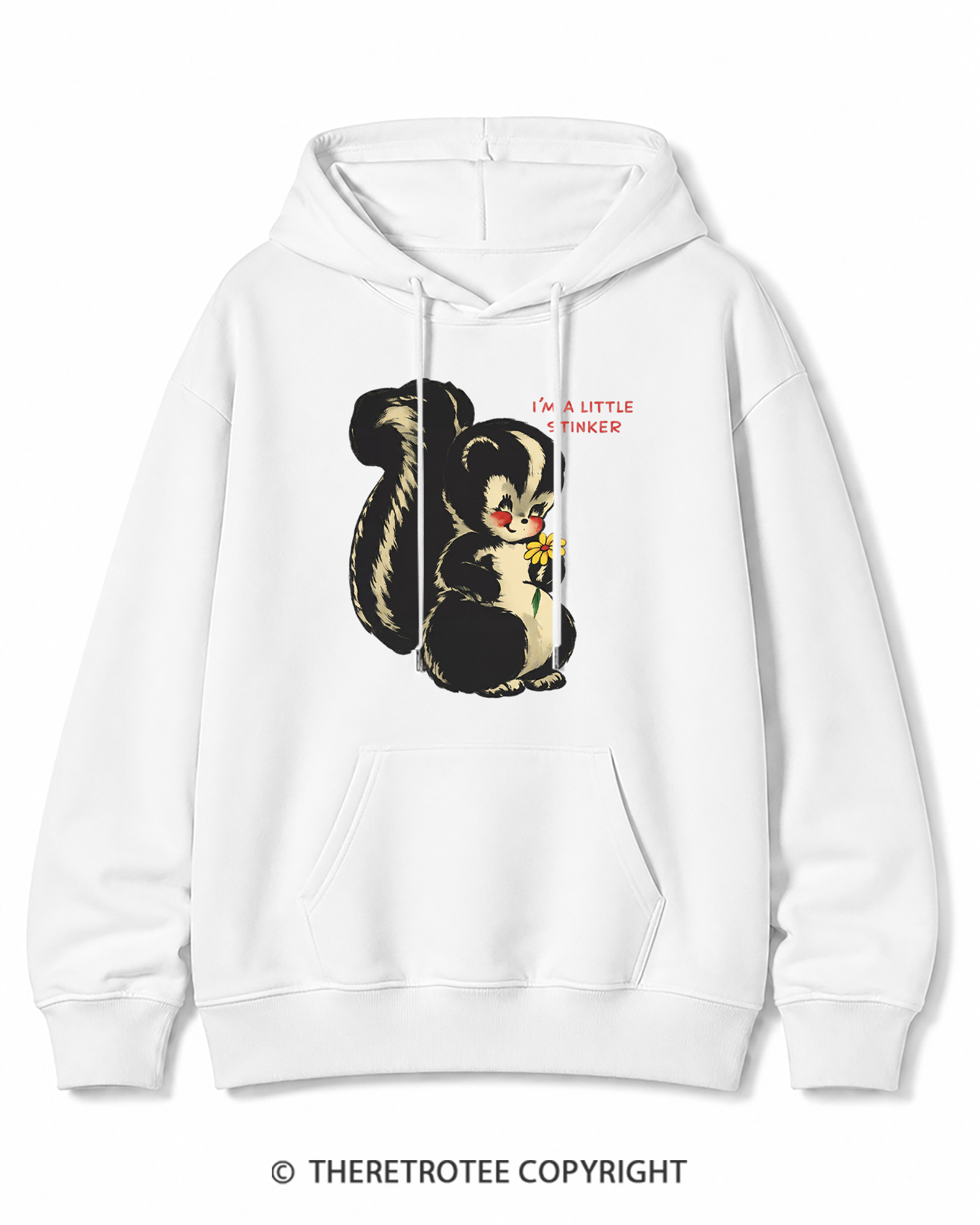 TheRetroTee Im a Little Stinker 1950s Cotton Hoodie