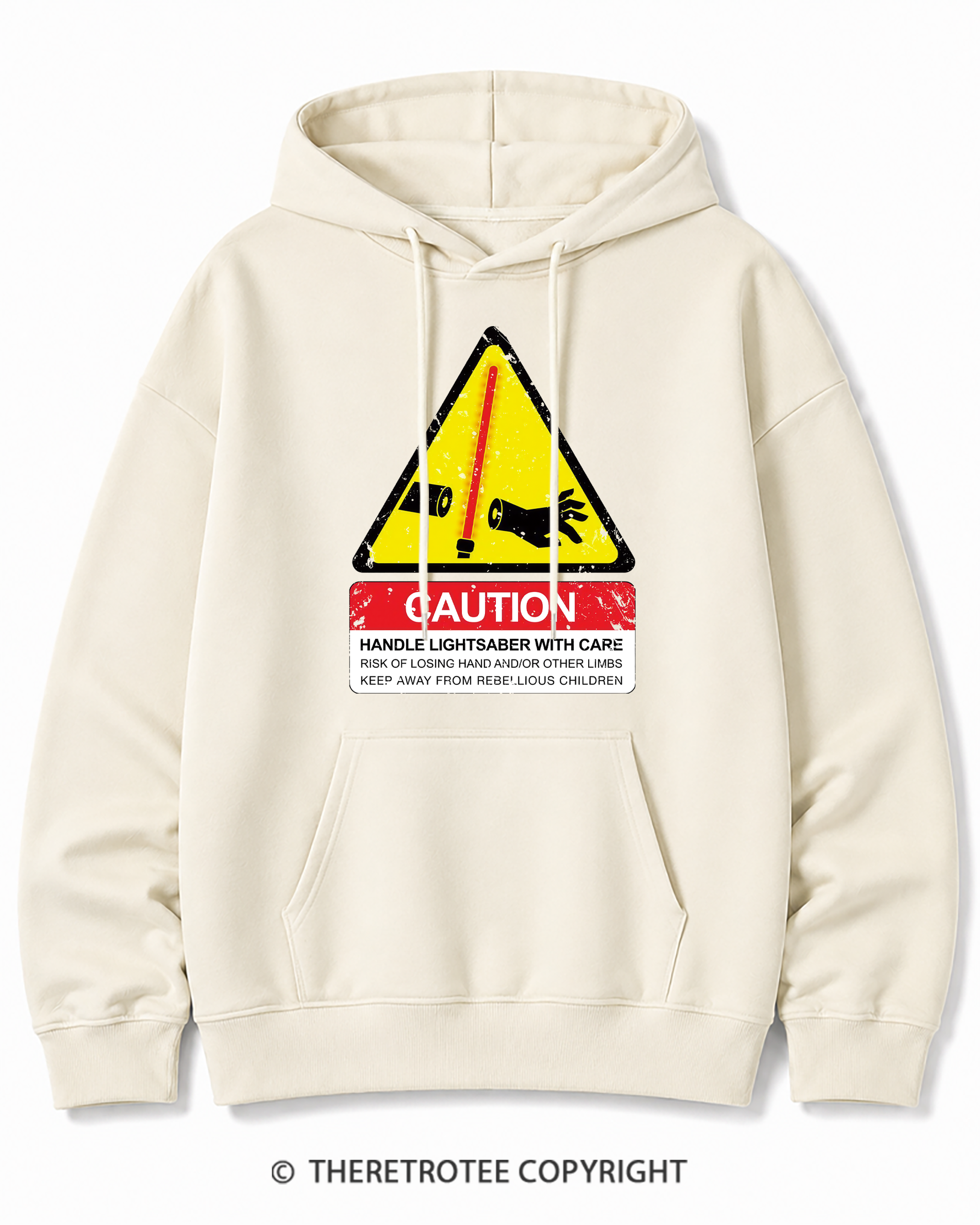 TheRetroTee Handle With Care 1970s Cotton Hoodie