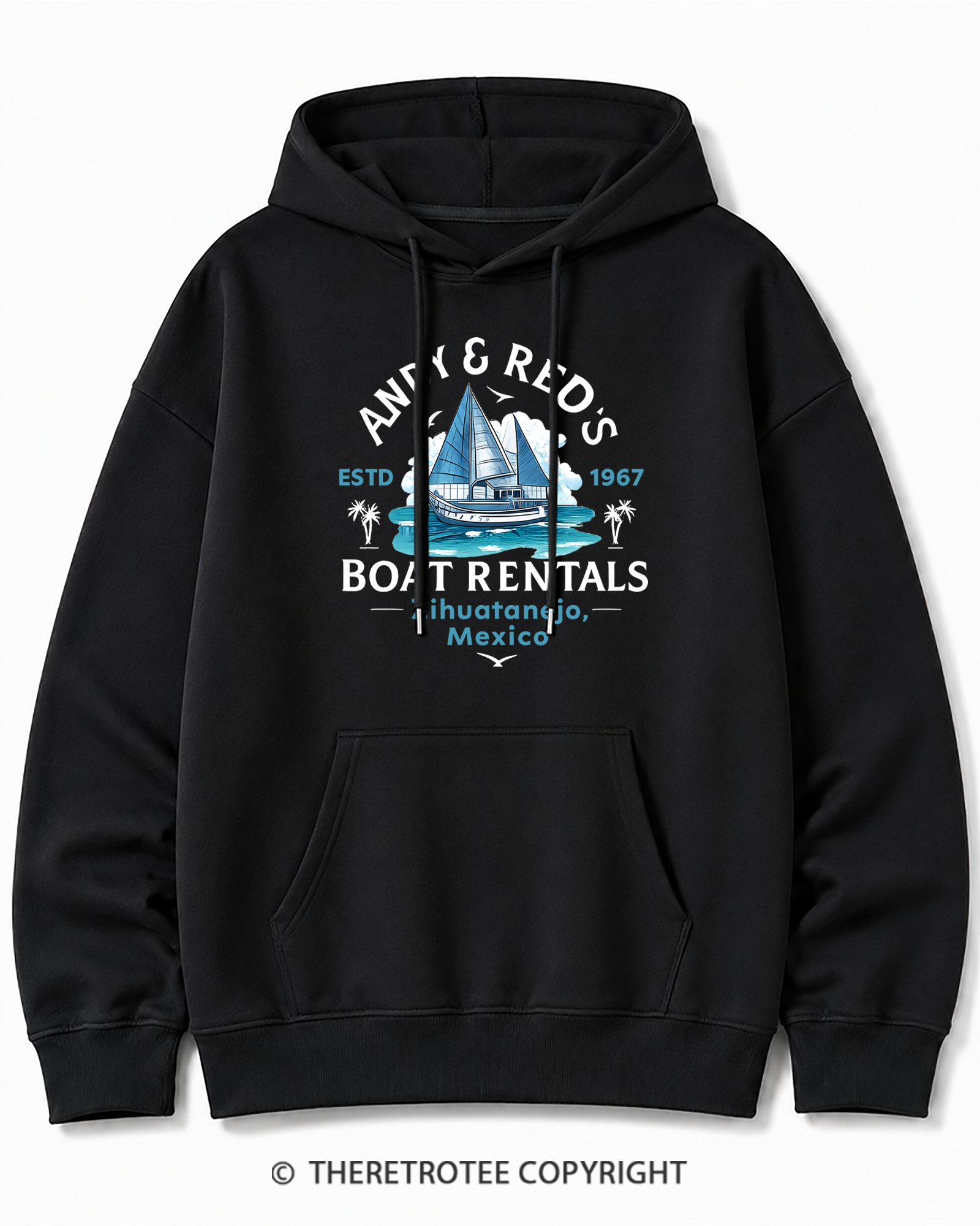 TheRetroTee Boat Rentals 1990s Cotton Hoodie