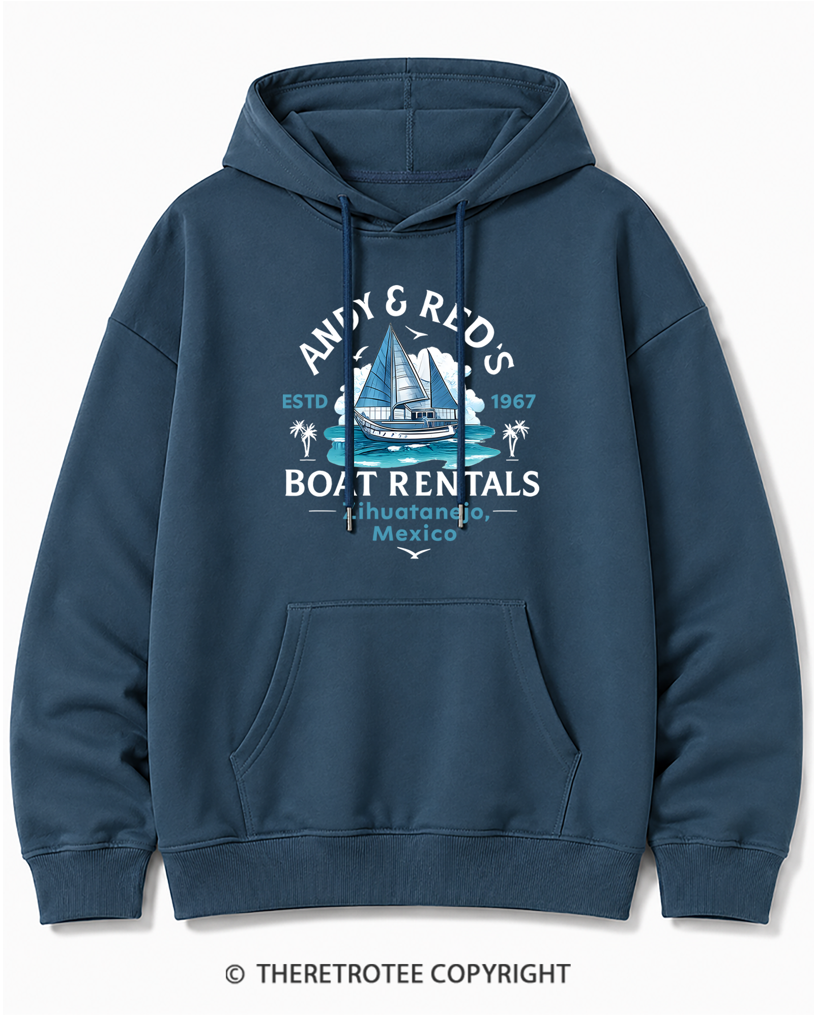 TheRetroTee Boat Rentals 1990s Cotton Hoodie
