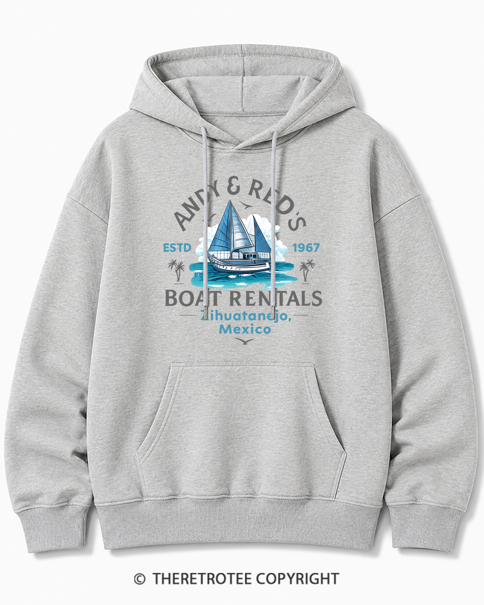 TheRetroTee Boat Rentals 1990s Cotton Hoodie