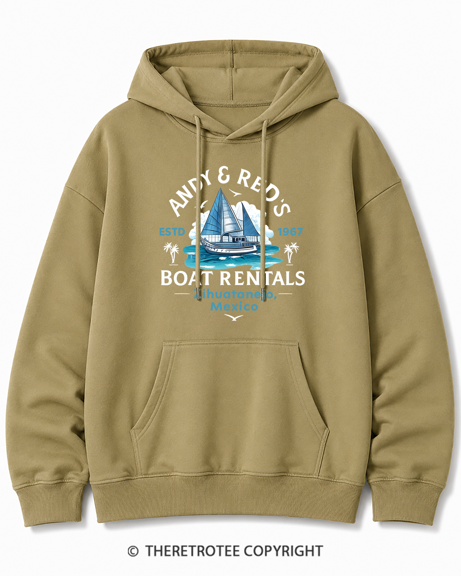 TheRetroTee Boat Rentals 1990s Cotton Hoodie