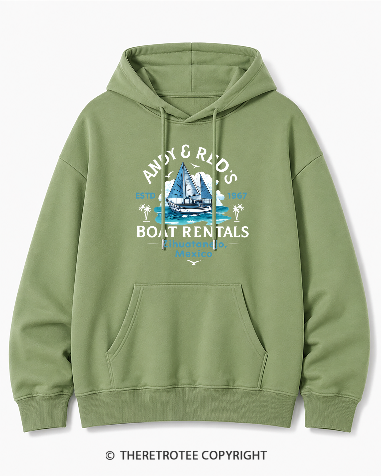 TheRetroTee Boat Rentals 1990s Cotton Hoodie