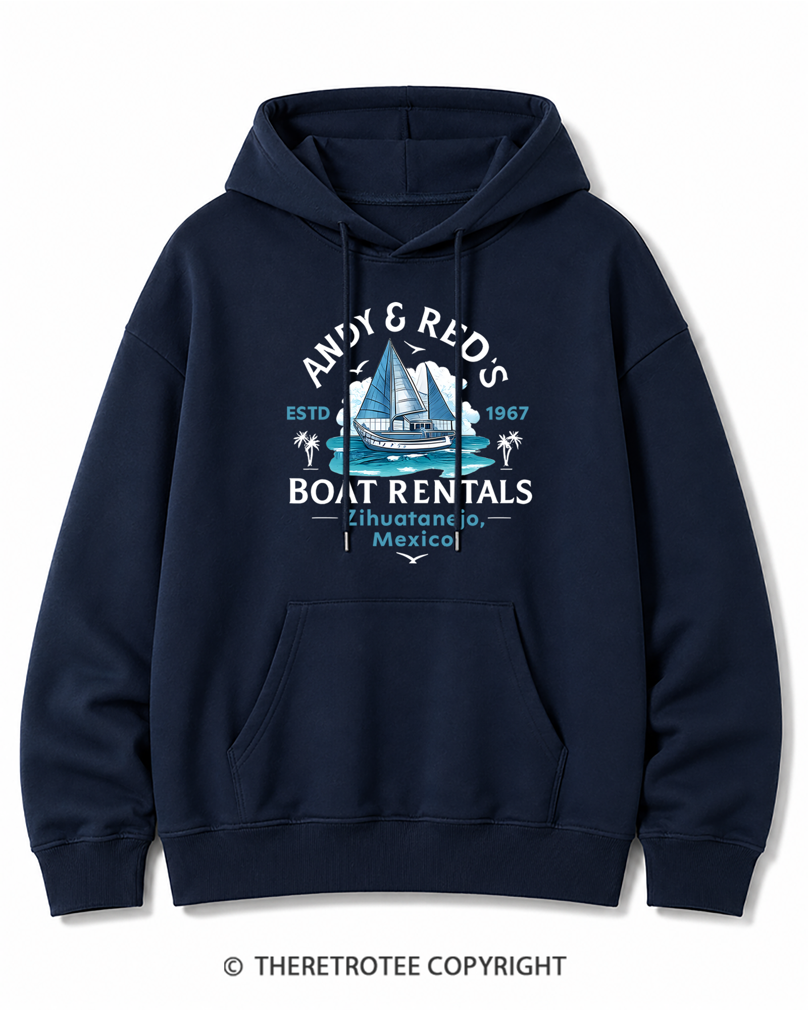 TheRetroTee Boat Rentals 1990s Cotton Hoodie