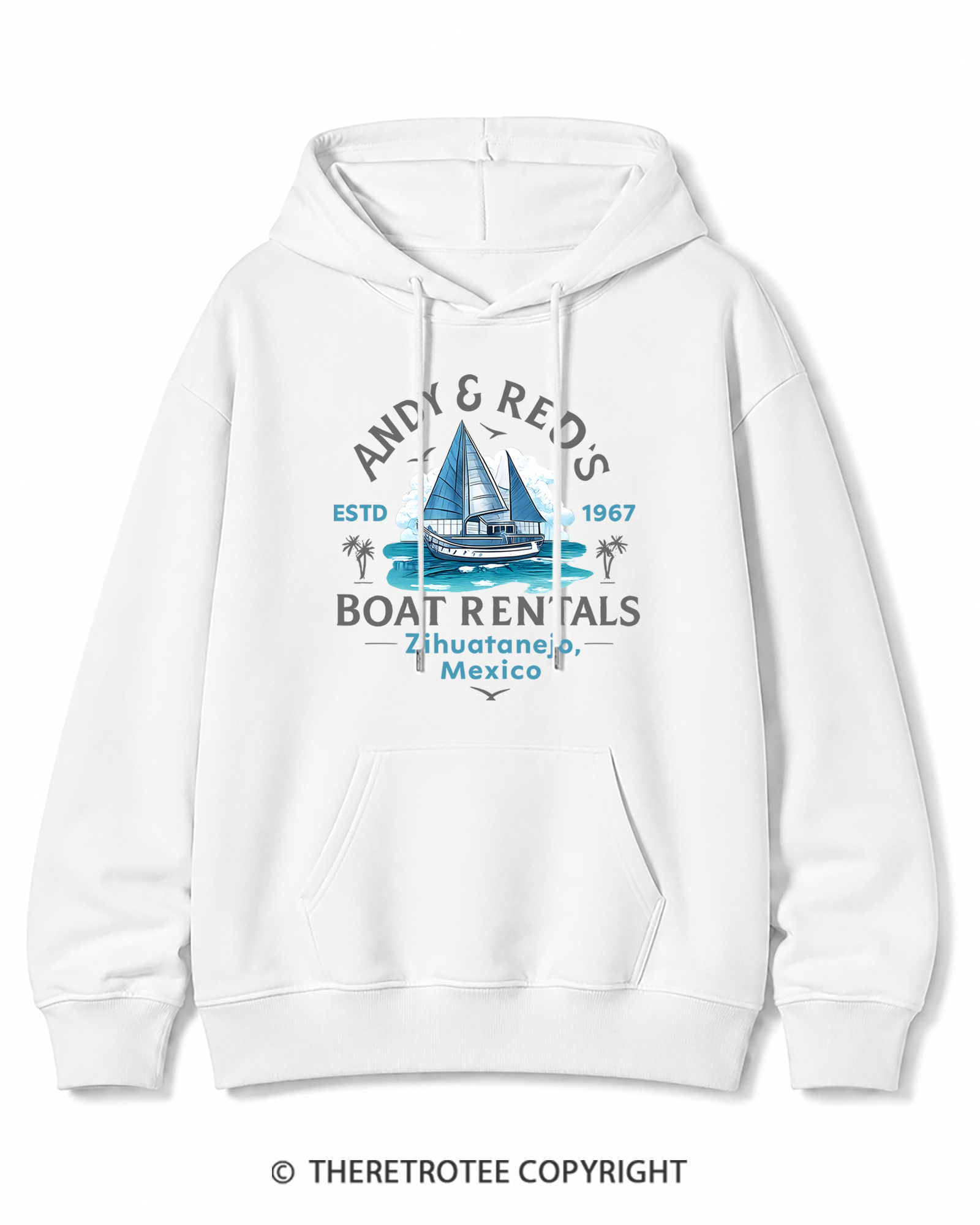 TheRetroTee Boat Rentals 1990s Cotton Hoodie