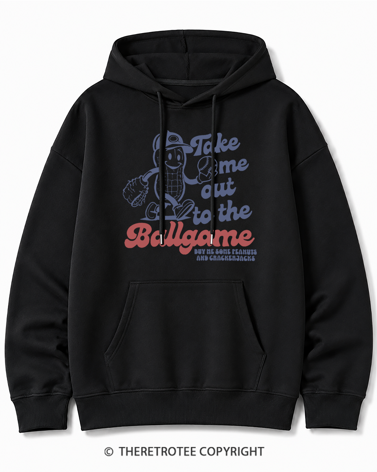 TheRetroTee Take Me Out To The Ballgame 1950s Cotton Hoodie