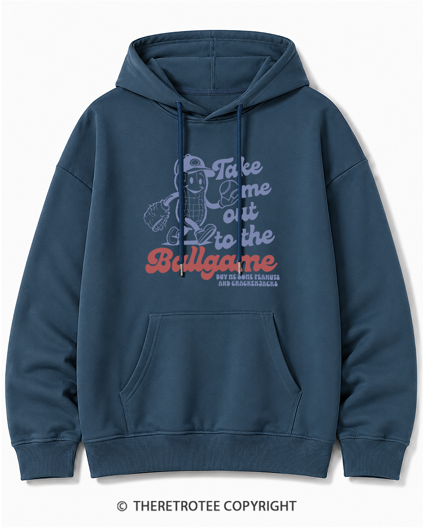 TheRetroTee Take Me Out To The Ballgame 1950s Cotton Hoodie