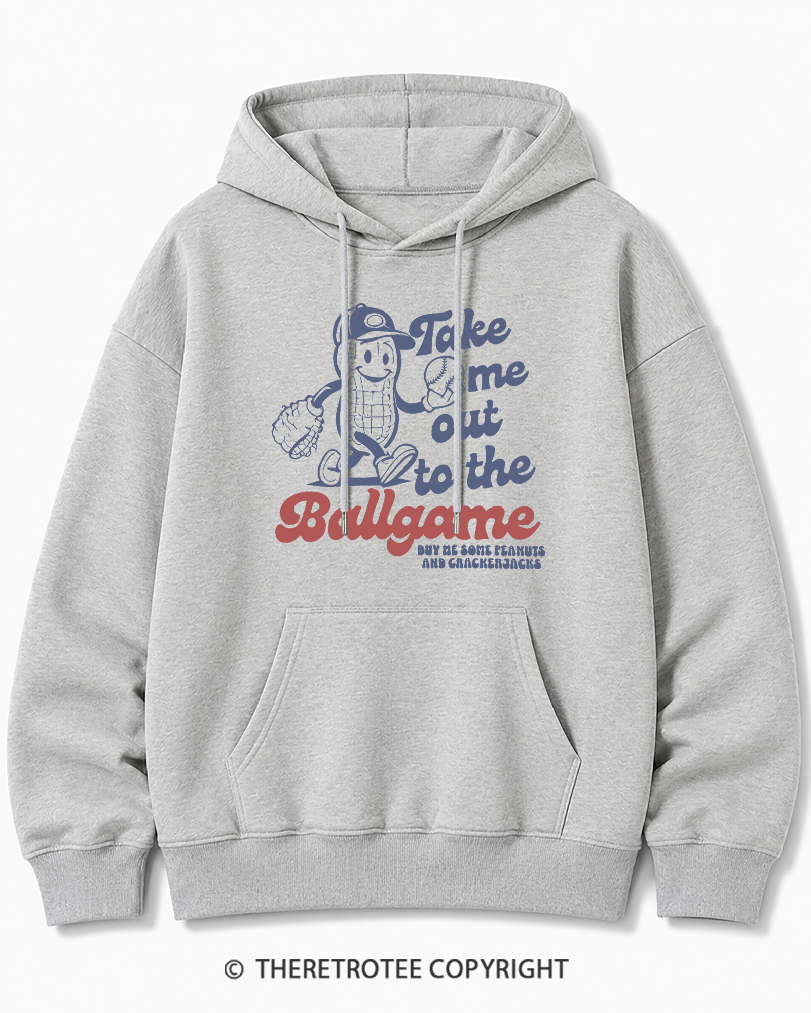 TheRetroTee Take Me Out To The Ballgame 1950s Cotton Hoodie