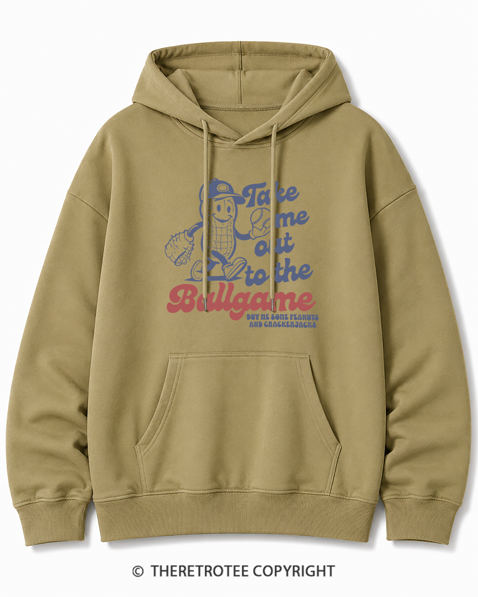 TheRetroTee Take Me Out To The Ballgame 1950s Cotton Hoodie
