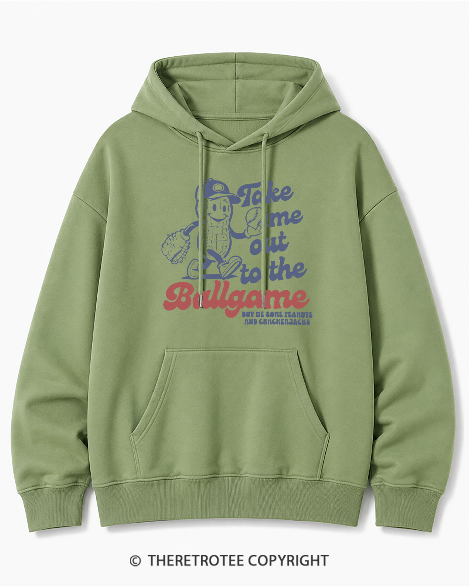 TheRetroTee Take Me Out To The Ballgame 1950s Cotton Hoodie