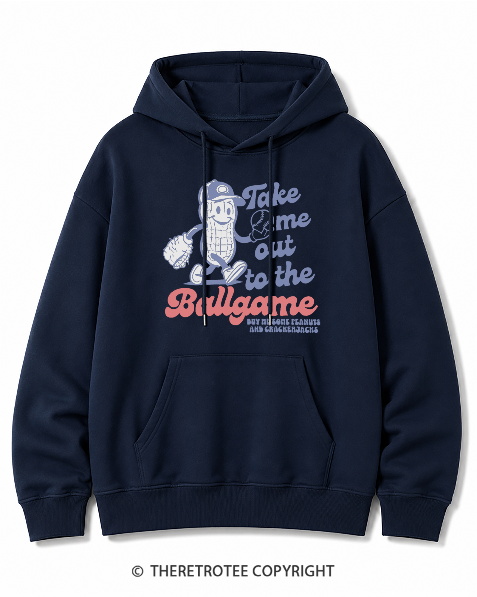 TheRetroTee Take Me Out To The Ballgame 1950s Cotton Hoodie