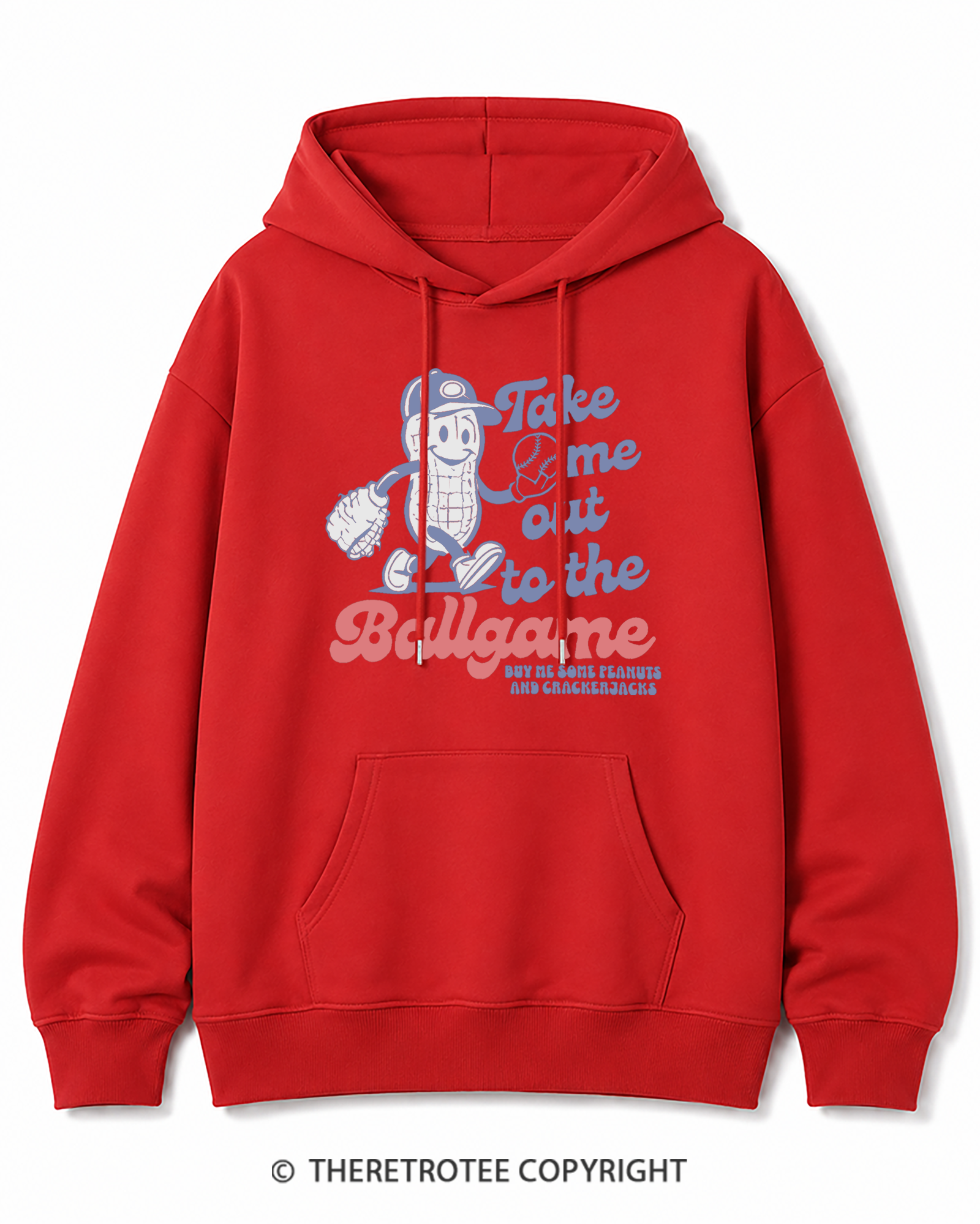 TheRetroTee Take Me Out To The Ballgame 1950s Cotton Hoodie