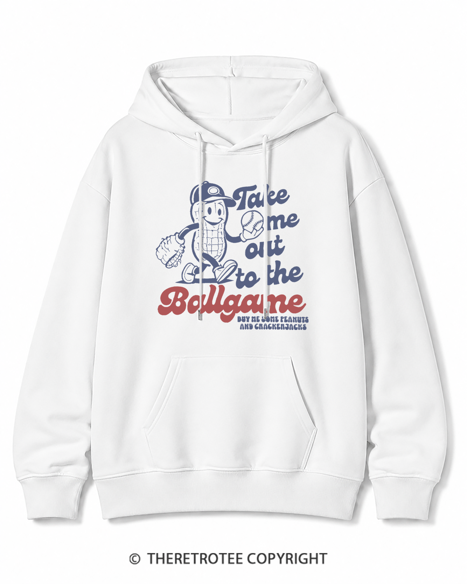 TheRetroTee Take Me Out To The Ballgame 1950s Cotton Hoodie