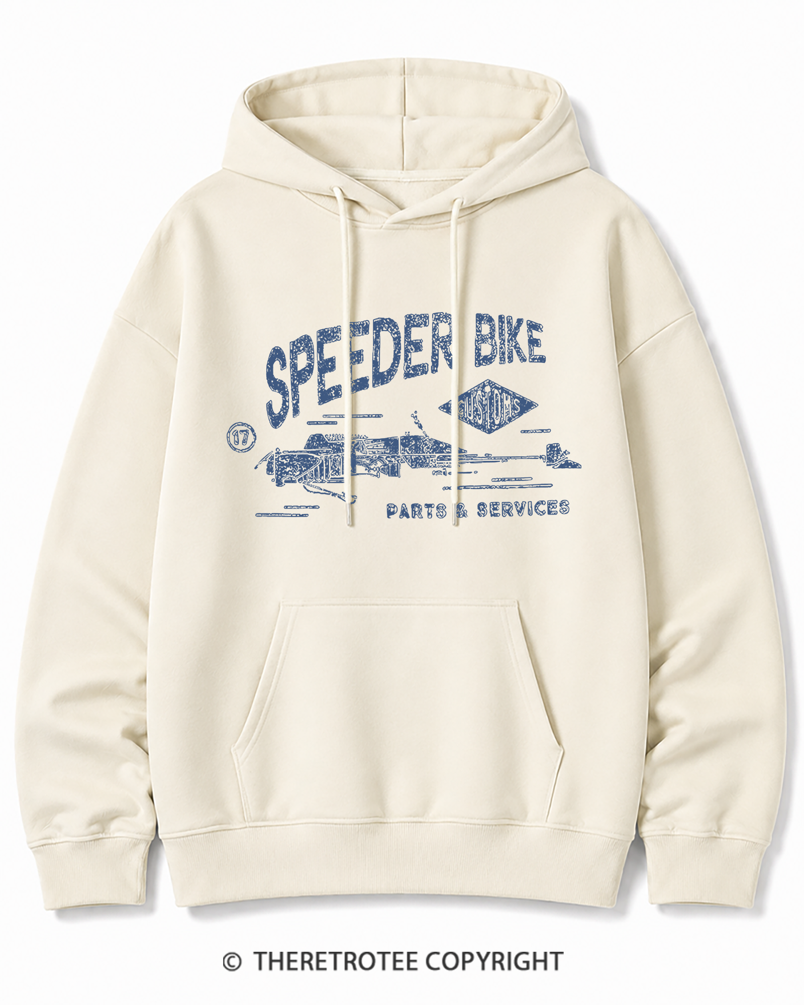 TheRetroTee Speeder Bike 1980s Cotton Hoodie