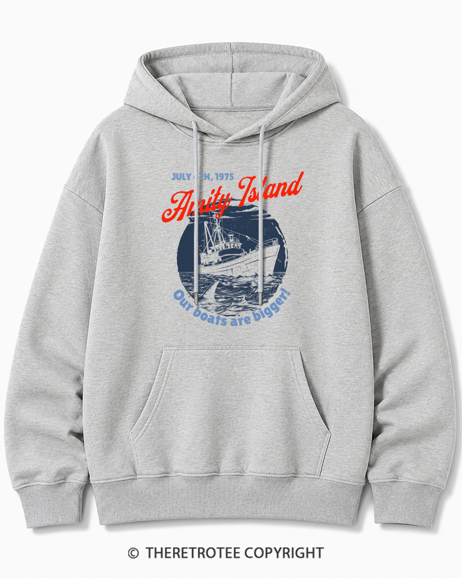 TheRetroTee Seaside Harbor 1970s Cotton Hoodie
