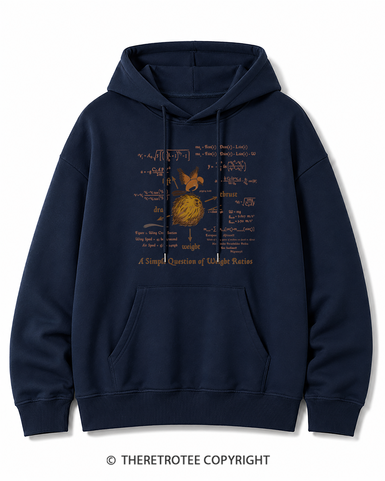 TheRetroTee A Simple Answer 1970s Cotton Hoodie