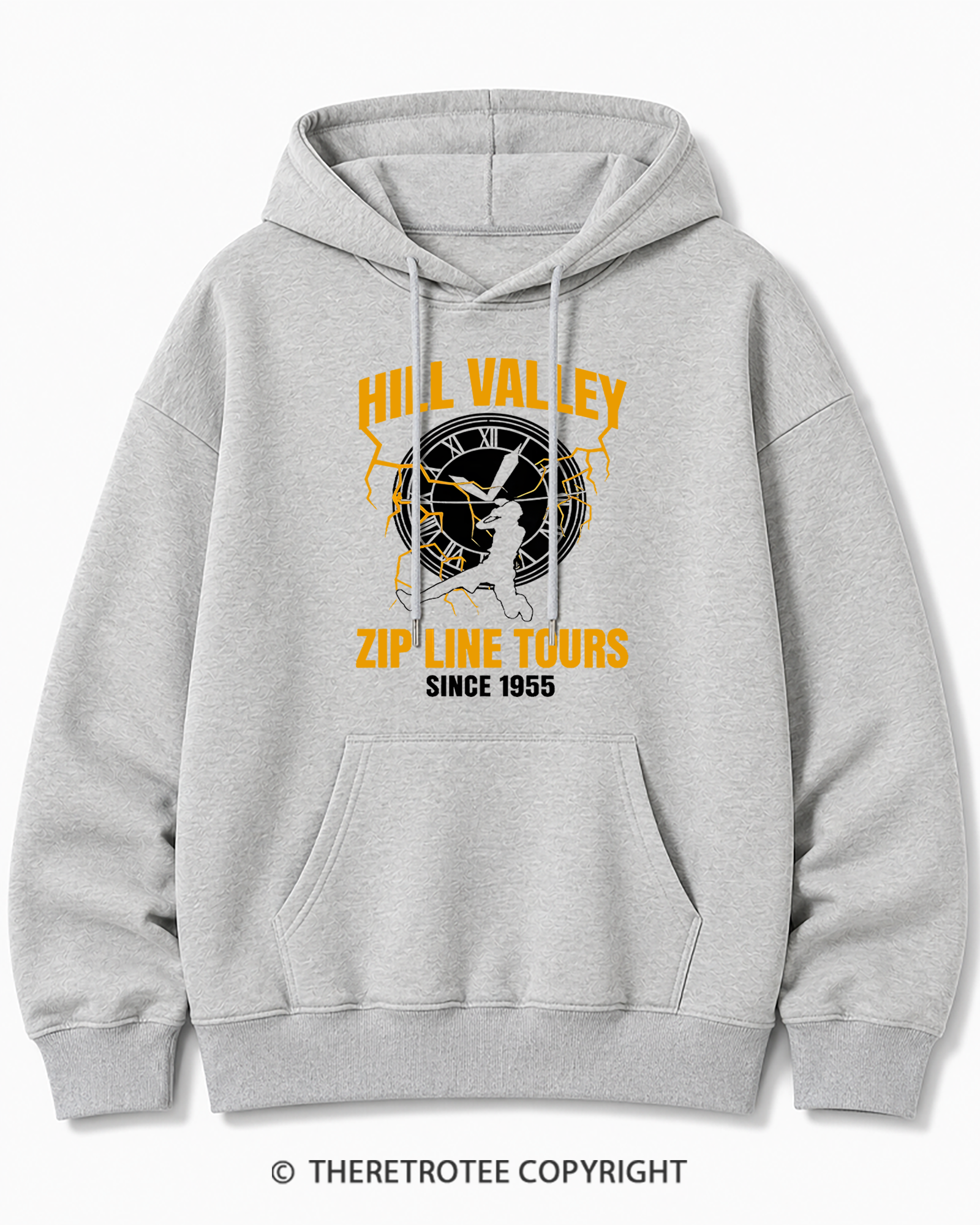 TheRetroTee Hill Valley Zip Line Tours 1980s Cotton Hoodie
