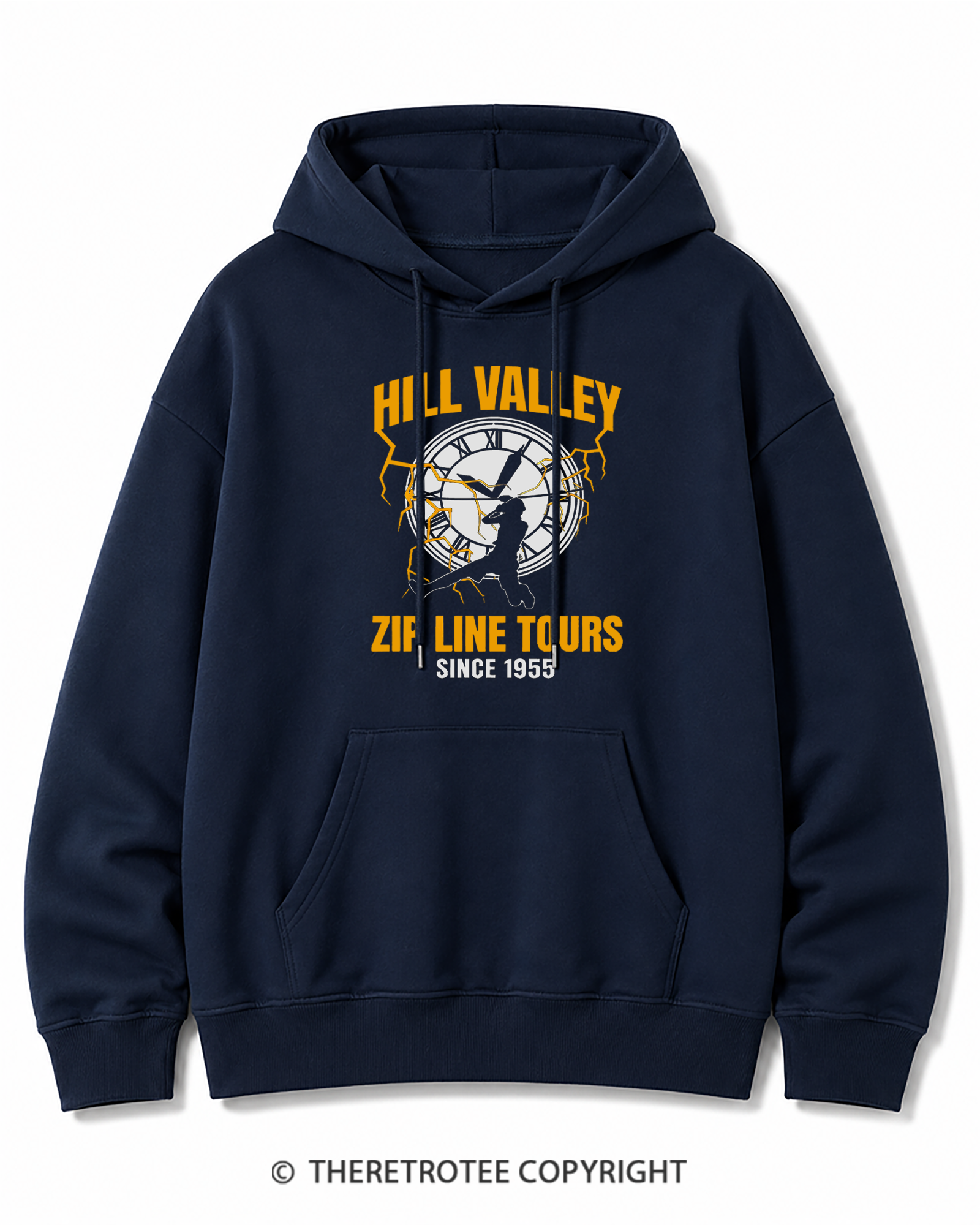 TheRetroTee Hill Valley Zip Line Tours 1980s Cotton Hoodie