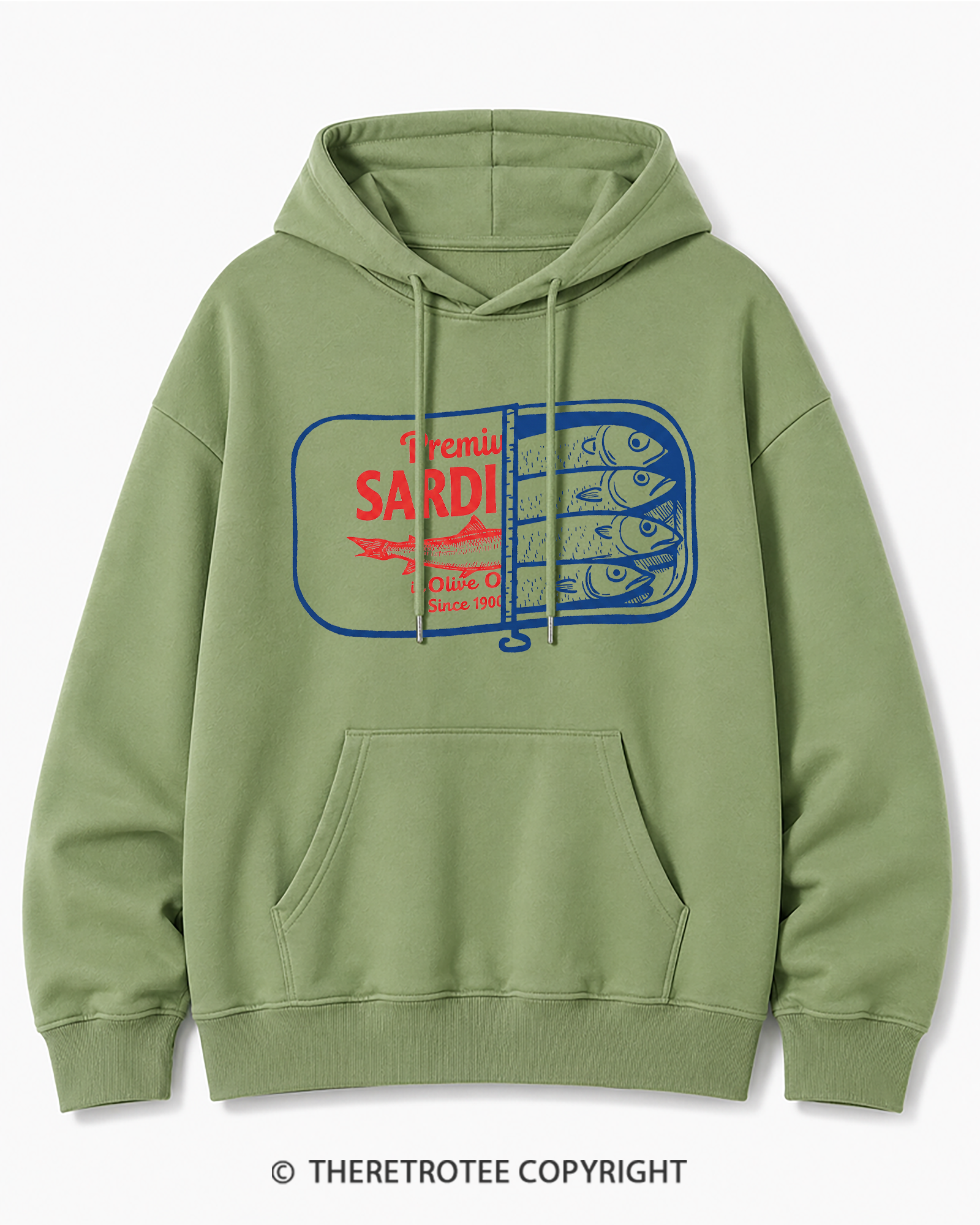 TheRetroTee Sardines 1930s Cotton Hoodie