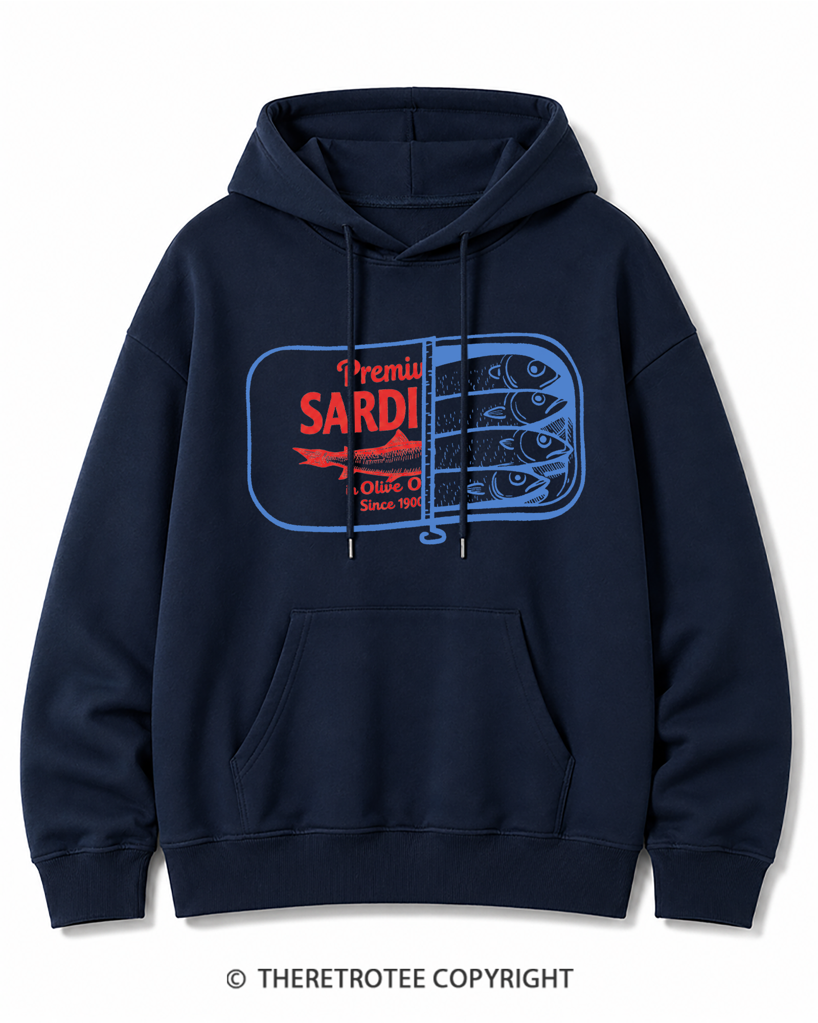 TheRetroTee Sardines 1930s Cotton Hoodie