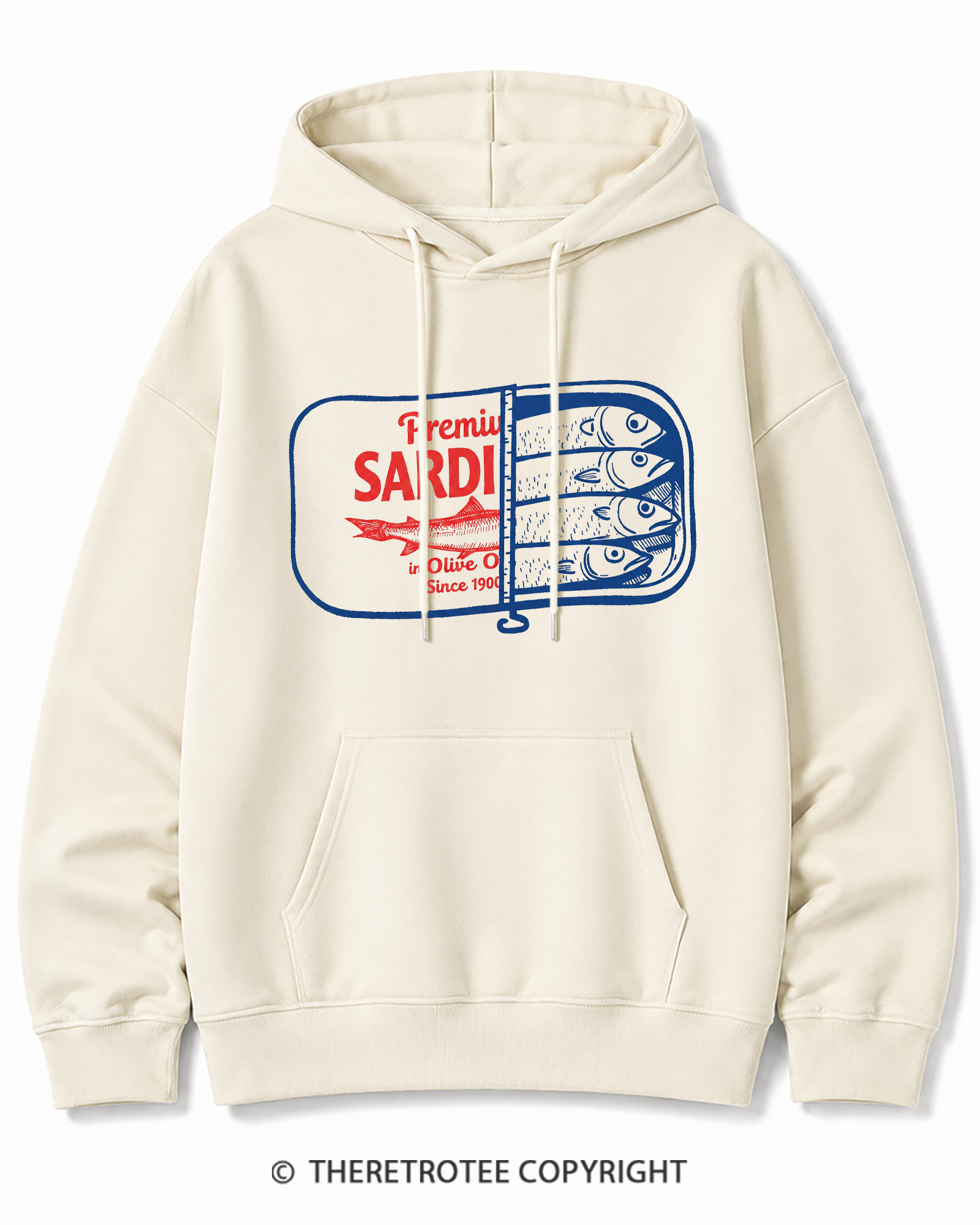 TheRetroTee Sardines 1930s Cotton Hoodie