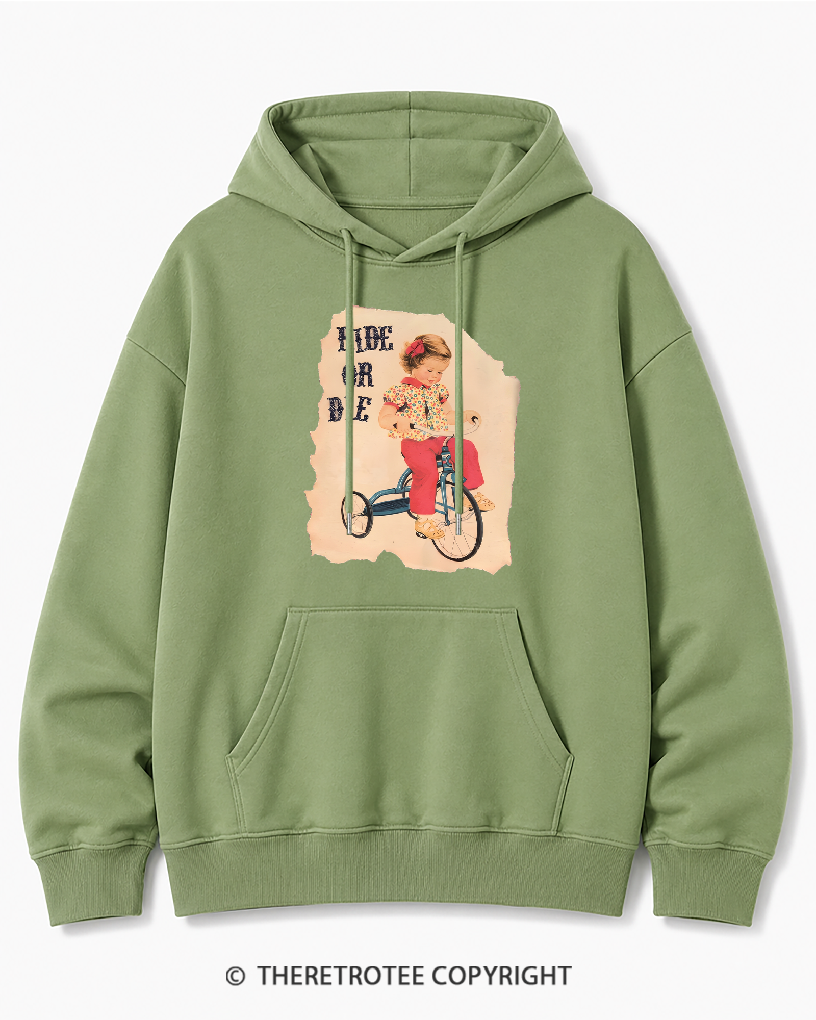 TheRetroTee Ride or Died Vintage Graphic Cotton Hoodie