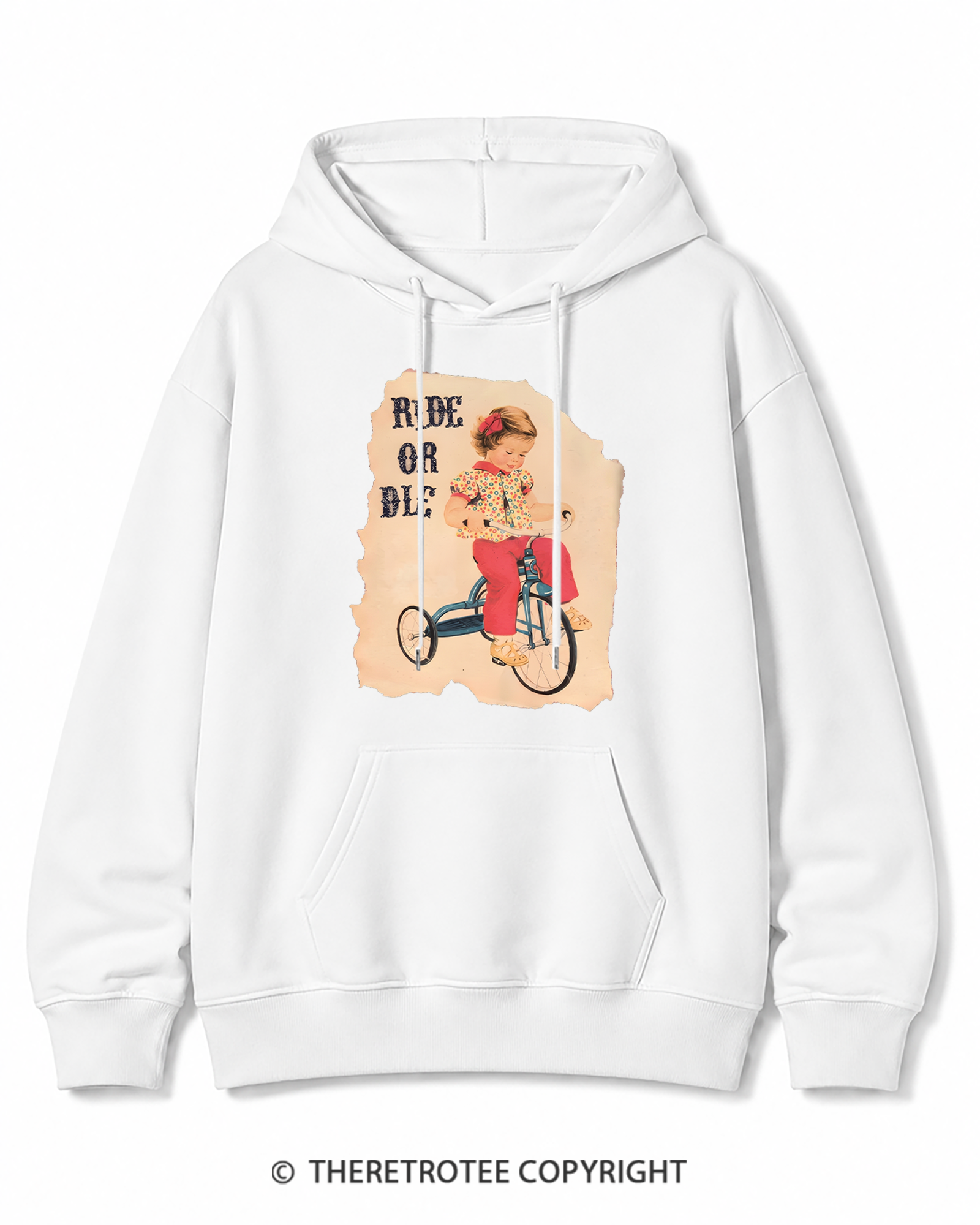 TheRetroTee Ride or Died Vintage Graphic Cotton Hoodie