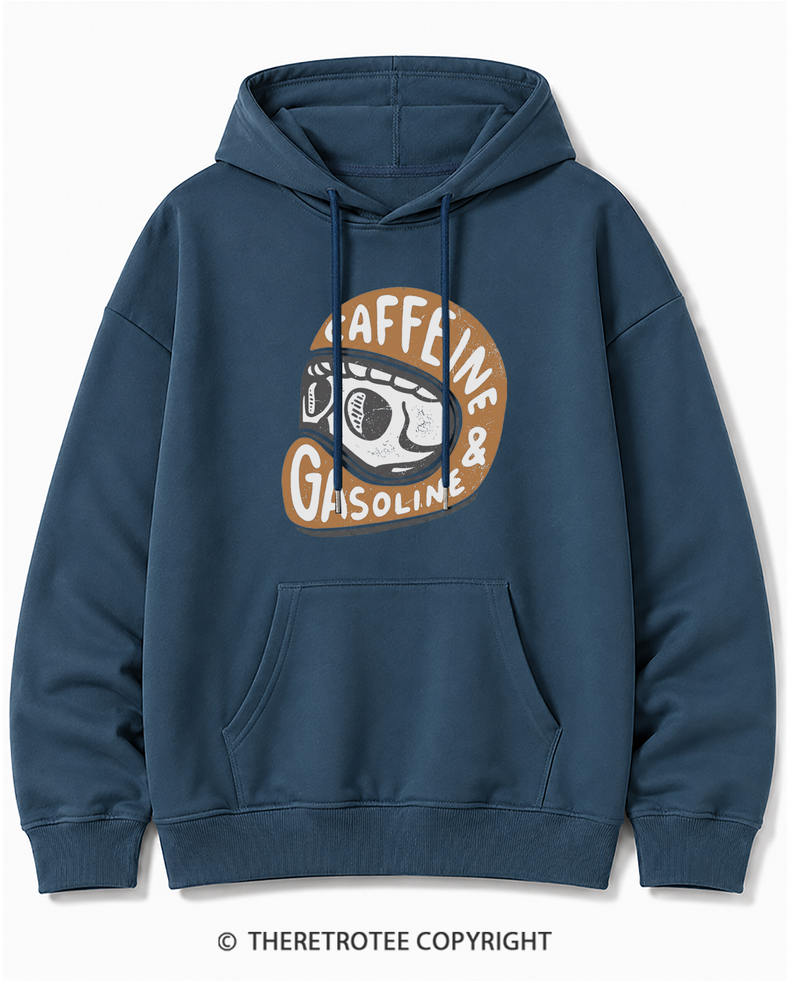 TheRetroTee Caffeine & Gasoline 1980s Cotton Hoodie