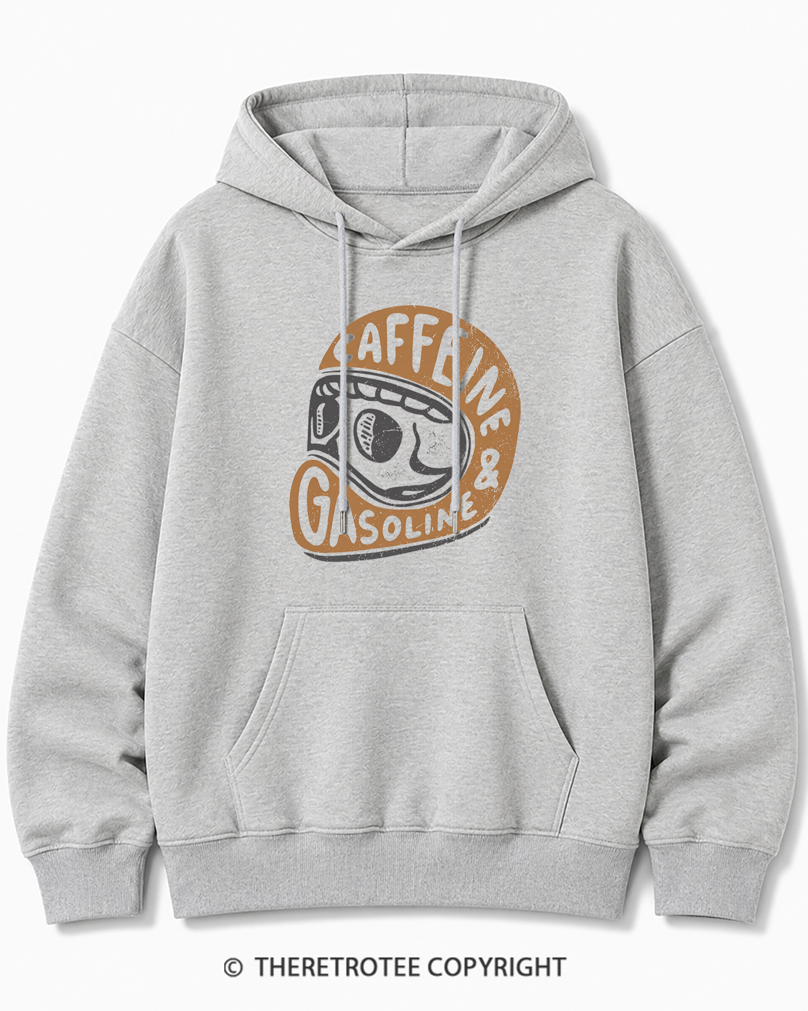 TheRetroTee Caffeine & Gasoline 1980s Cotton Hoodie