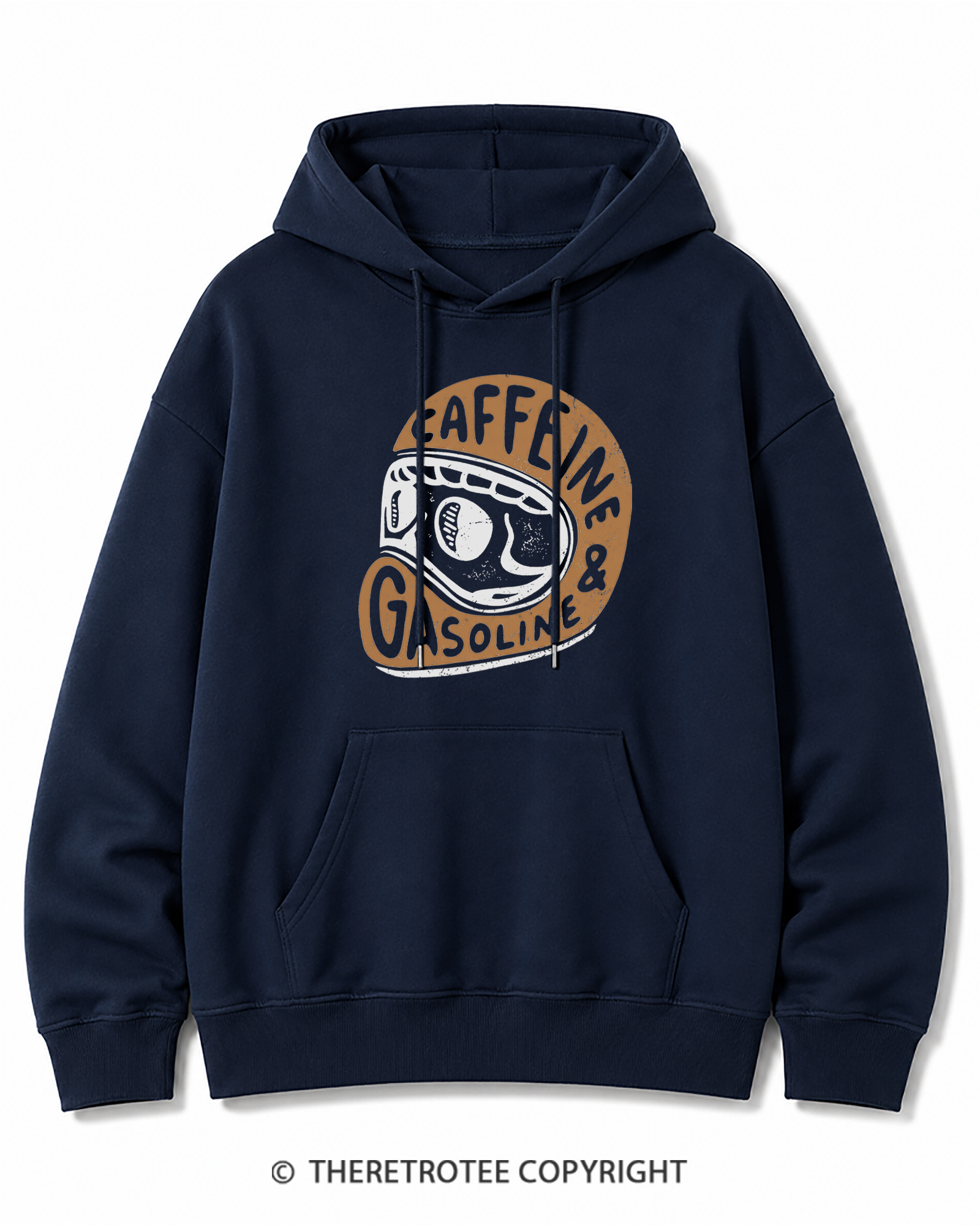 TheRetroTee Caffeine & Gasoline 1980s Cotton Hoodie