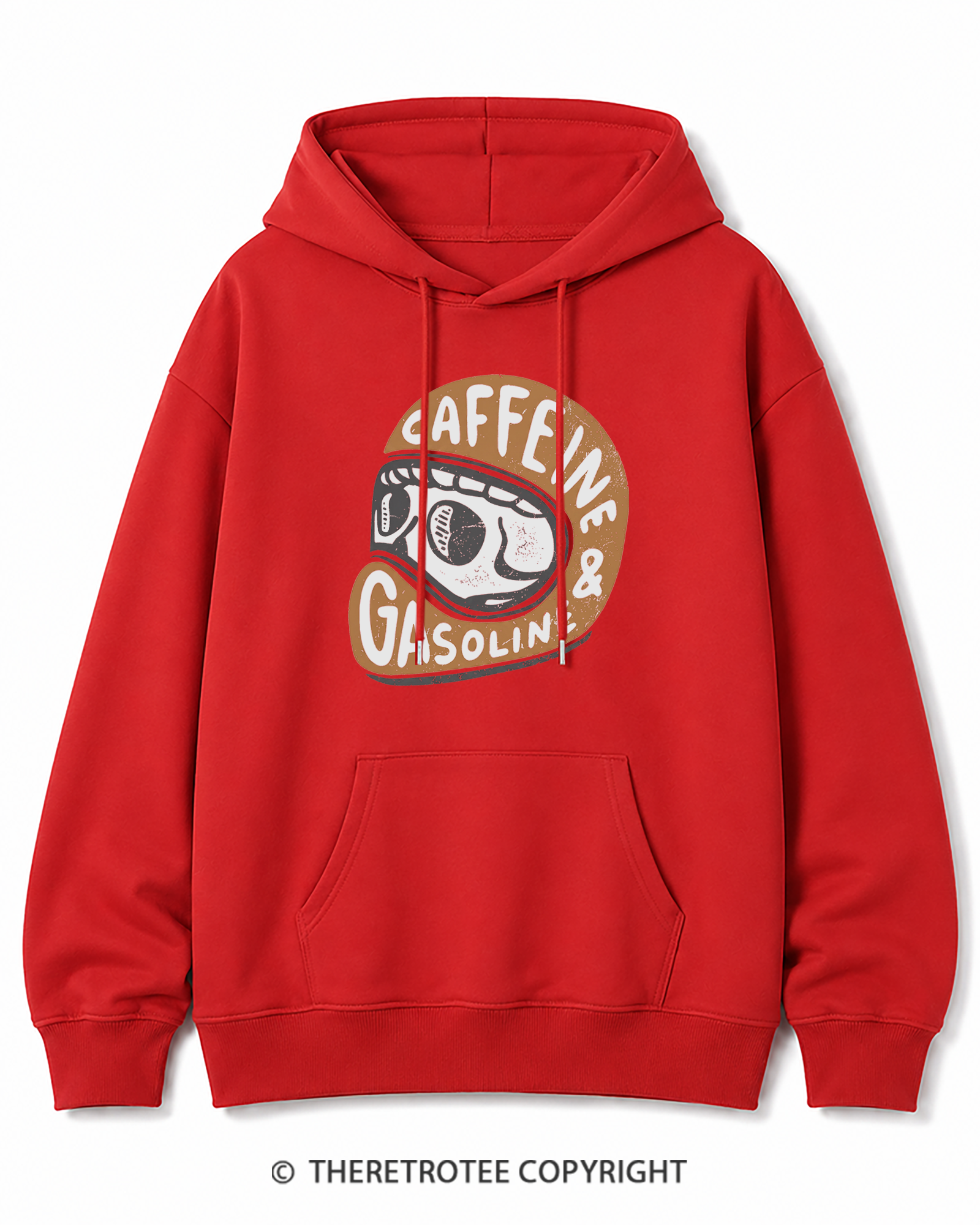 TheRetroTee Caffeine & Gasoline 1980s Cotton Hoodie