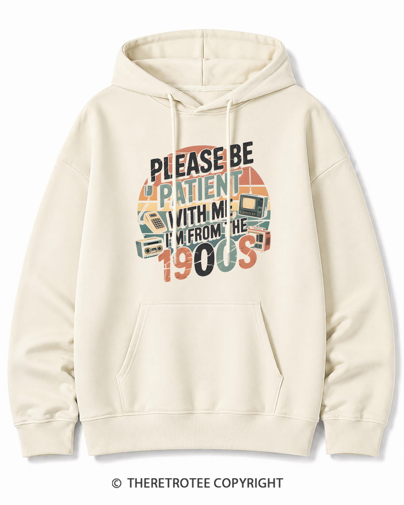 TheRetroTee Please Be Patient With Me 1900s Cotton Hoodie