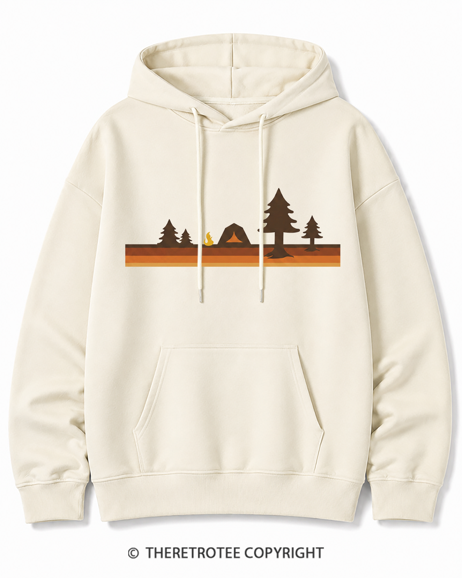 TheRetroTee Camper 1980s Cotton Hoodie