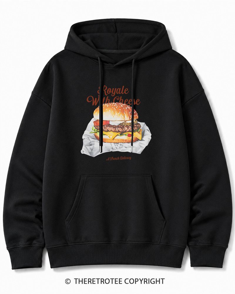 TheRetroTee Royale with Cheese 1990s Cotton Hoodie