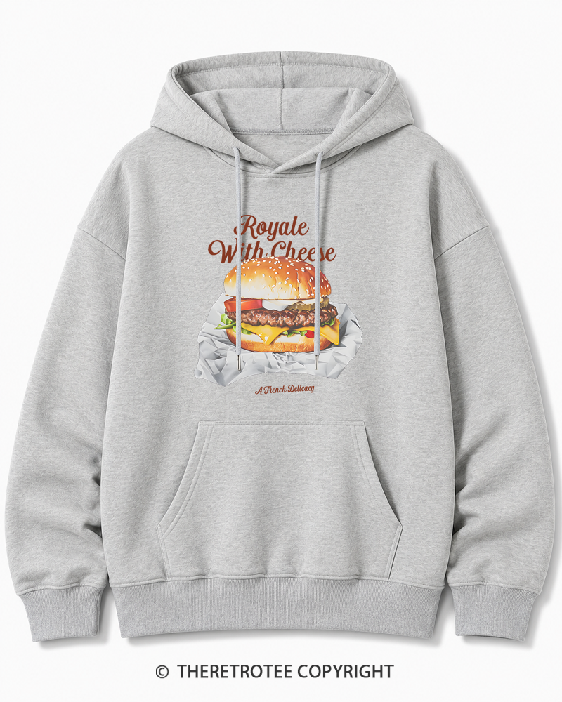TheRetroTee Royale with Cheese 1990s Cotton Hoodie