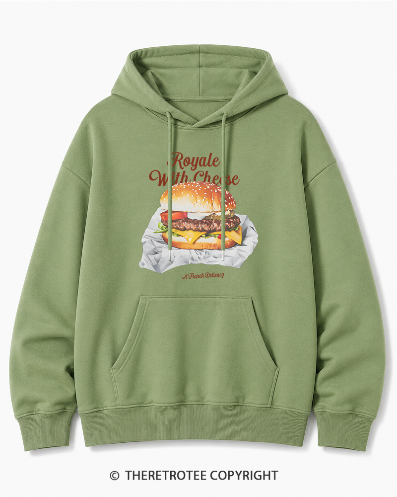 TheRetroTee Royale with Cheese 1990s Cotton Hoodie