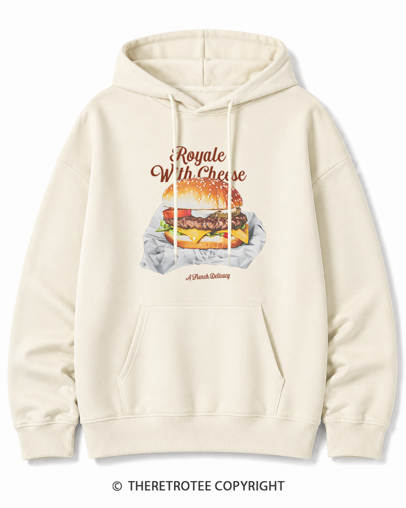 TheRetroTee Royale with Cheese 1990s Cotton Hoodie