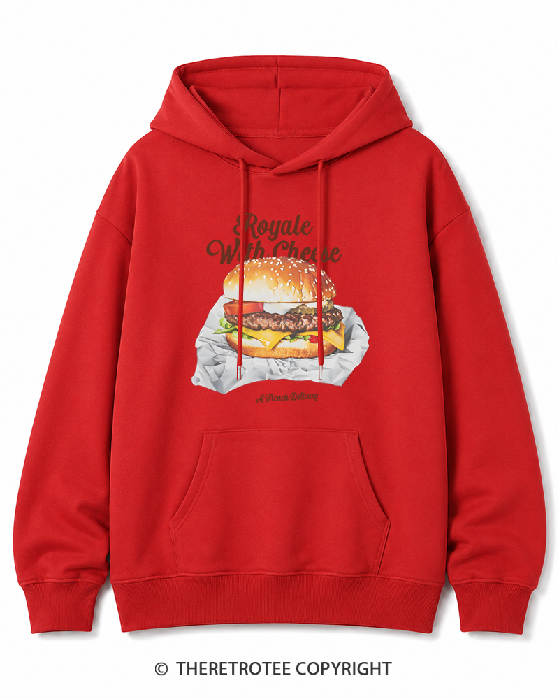 TheRetroTee Royale with Cheese 1990s Cotton Hoodie