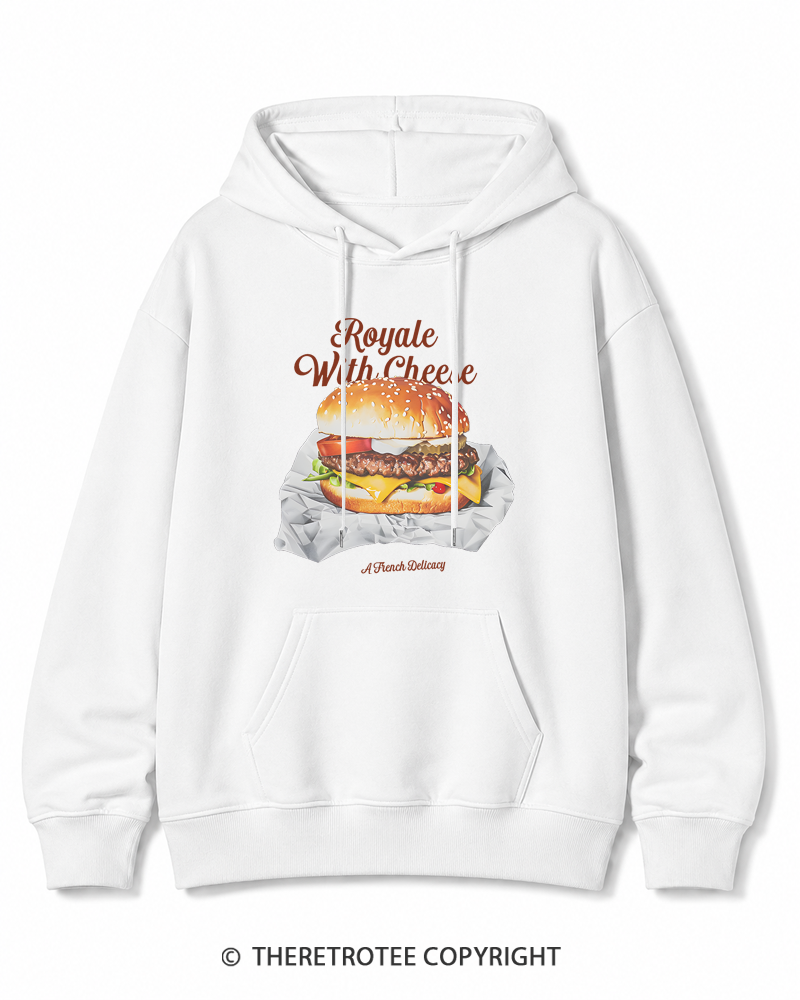 TheRetroTee Royale with Cheese 1990s Cotton Hoodie