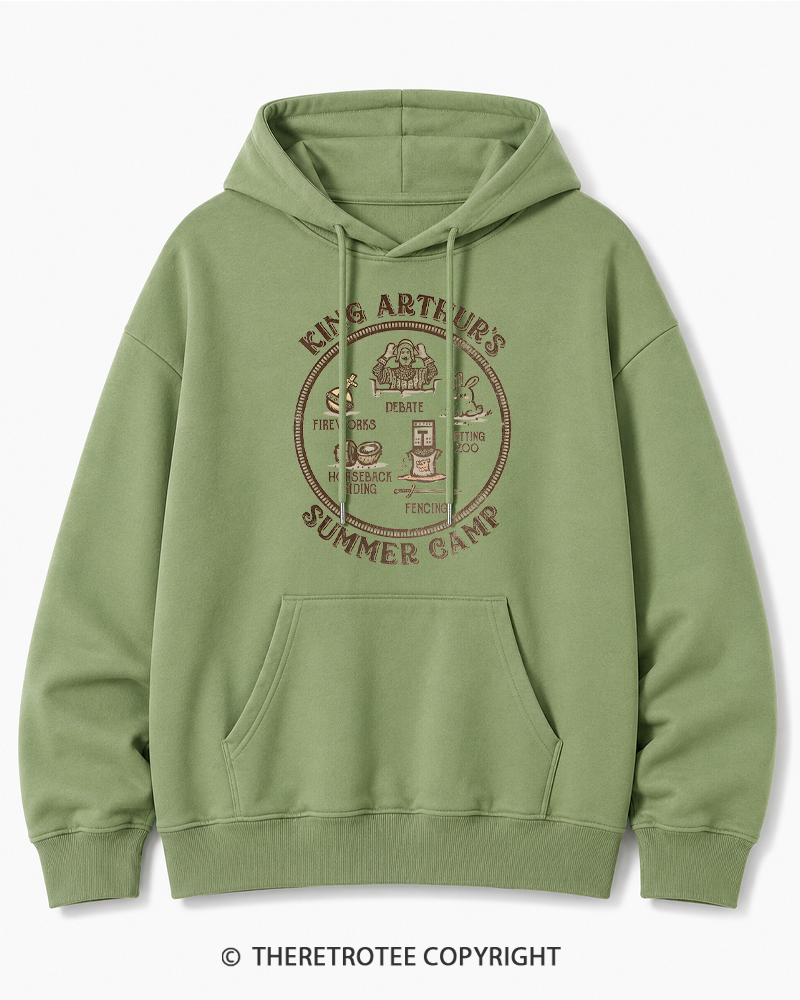 TheRetroTee King Arthur's Summer Camp 1970s Cotton Hoodie