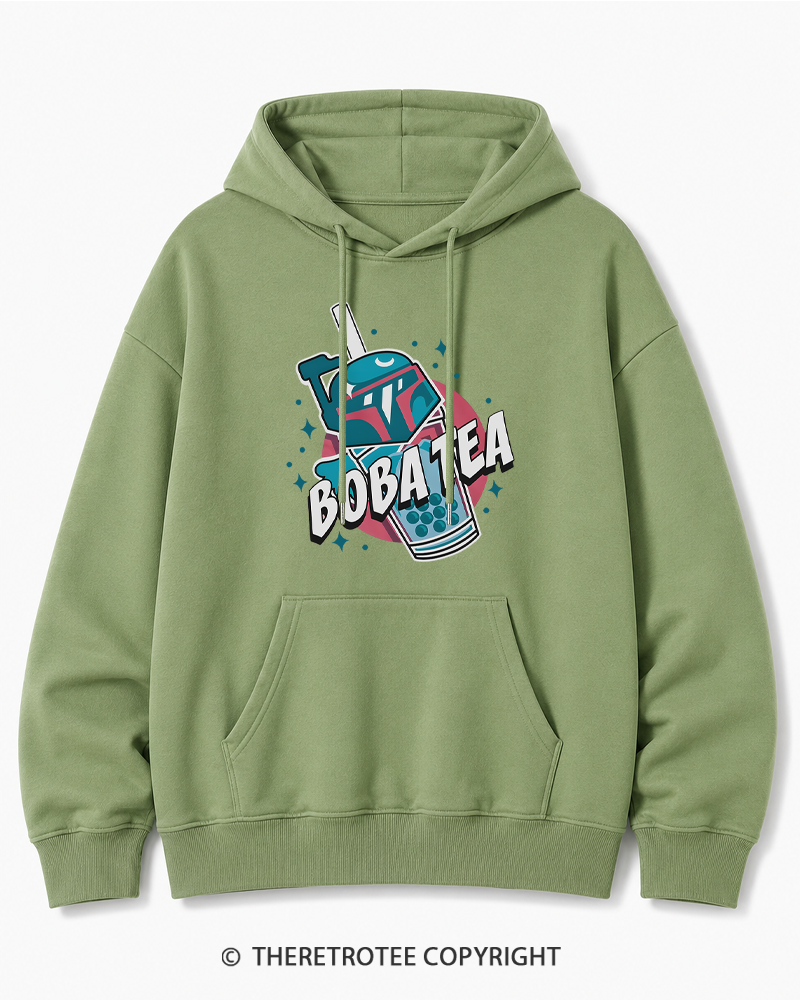 TheRetroTee Boba Tea 1980s Cotton Hoodie