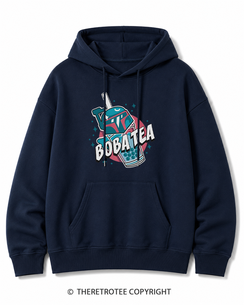 TheRetroTee Boba Tea 1980s Cotton Hoodie