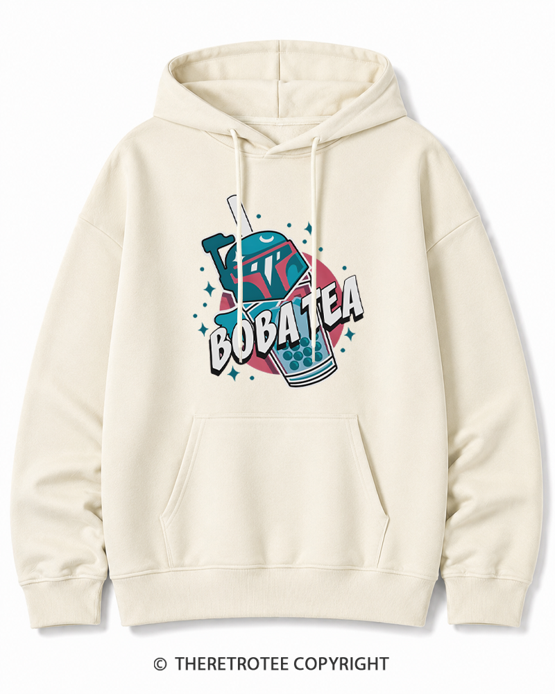 TheRetroTee Boba Tea 1980s Cotton Hoodie