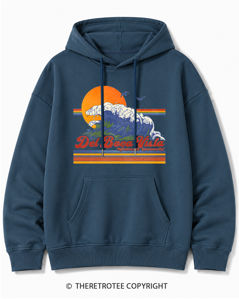TheRetroTee Del Boca Vista 1990s Cotton Hoodie