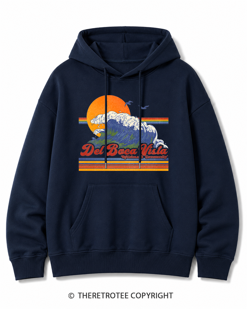 TheRetroTee Del Boca Vista 1990s Cotton Hoodie